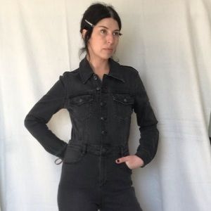 Dynamite, washed, black denim jumpsuit, onesie